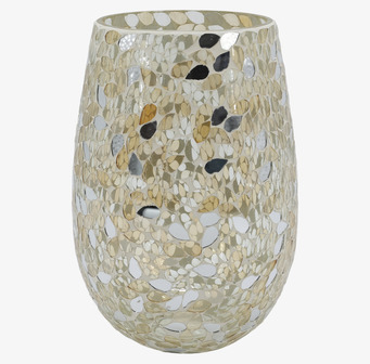 Hurricane Mosaik Champagne 23 cm Chic Antique Lyktor Endless Light Ljuslyktor