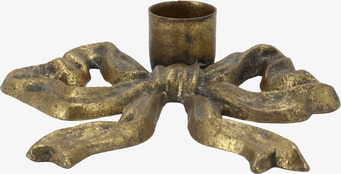 Låg Ljusstake Rosett Antik Mässing 11,5 cm Chic Antique Ljusstakar Adventsstakar Ljushållare Ljushyllor