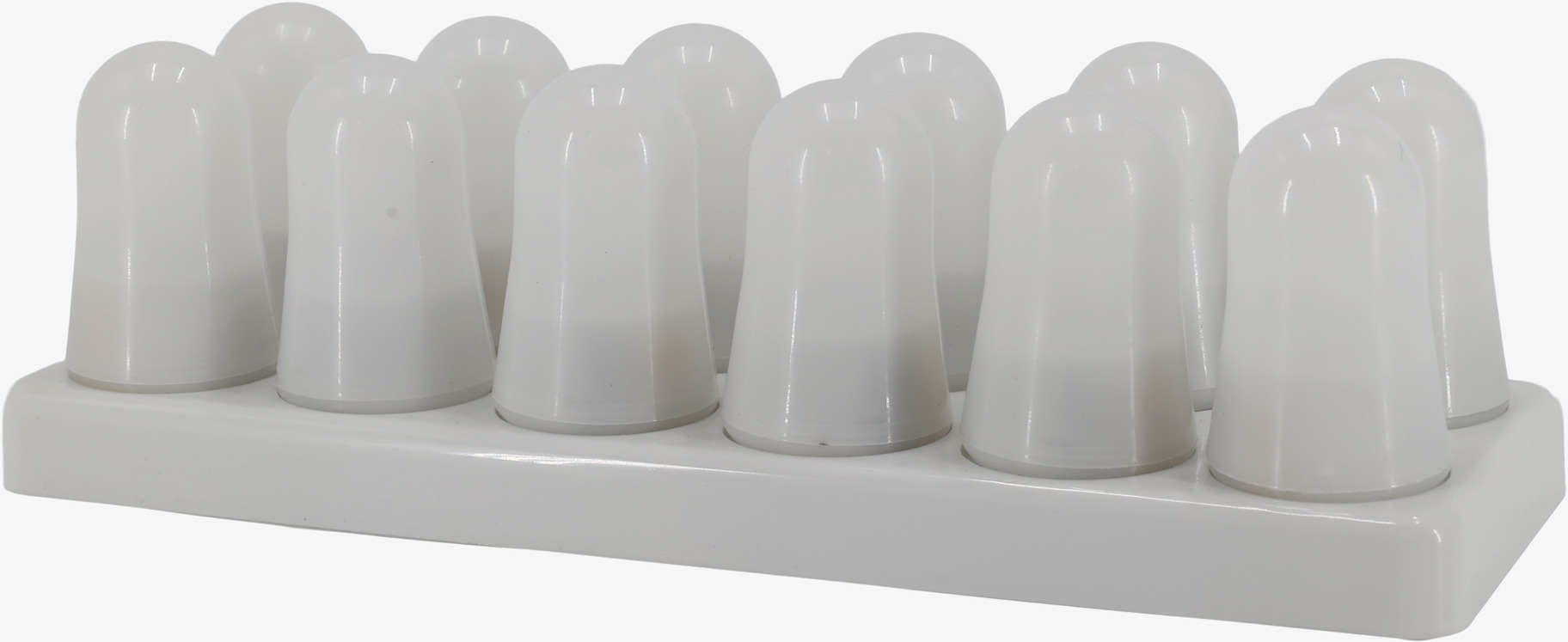 Värmeljus LED Uppladdningsbara 12-pack med Laddstation Chic Antique Stearinljus batteridrivna