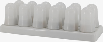 Värmeljus LED Uppladdningsbara 12-pack med Laddstation Chic Antique Stearinljus batteridrivna