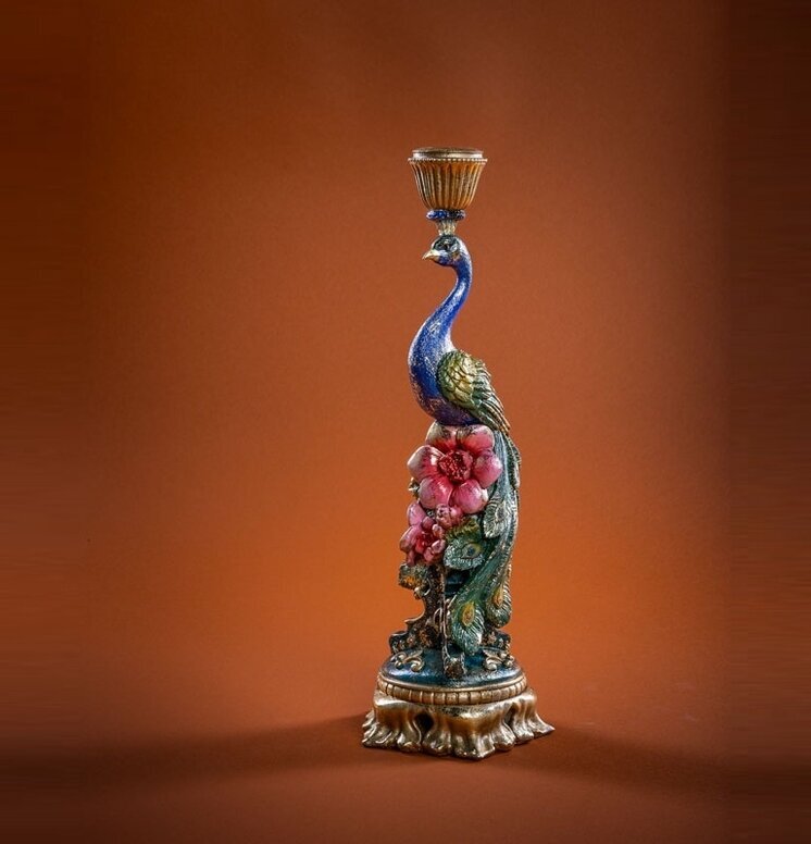 Ljusstake Påfågel A Lot Decoration Ljusstakar Adventsstakar Ljushållare Ljushyllor