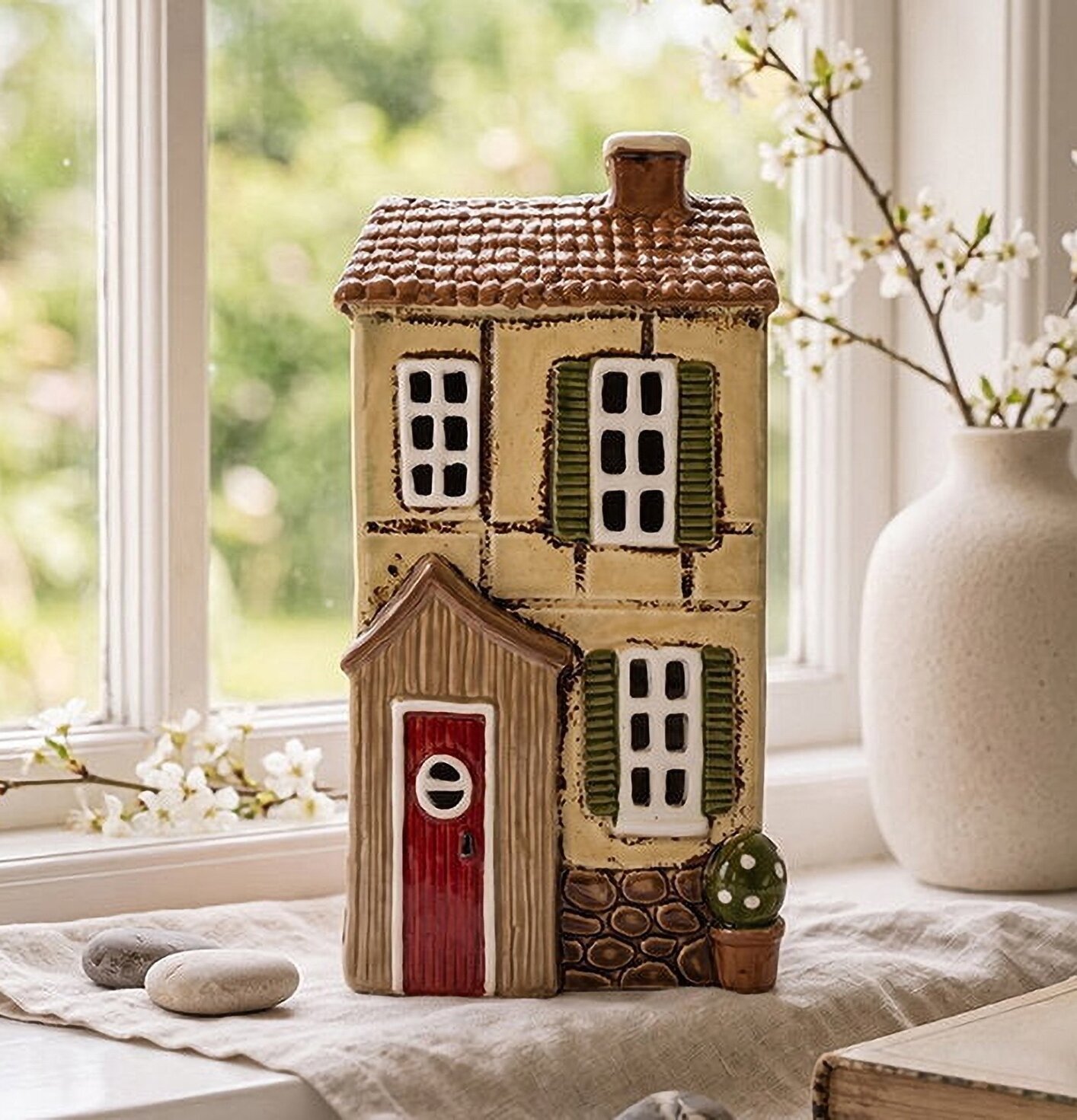 Ljuslykta Hus Gul Det Gamle Apotek Lyktor Endless Light Ljuslyktor