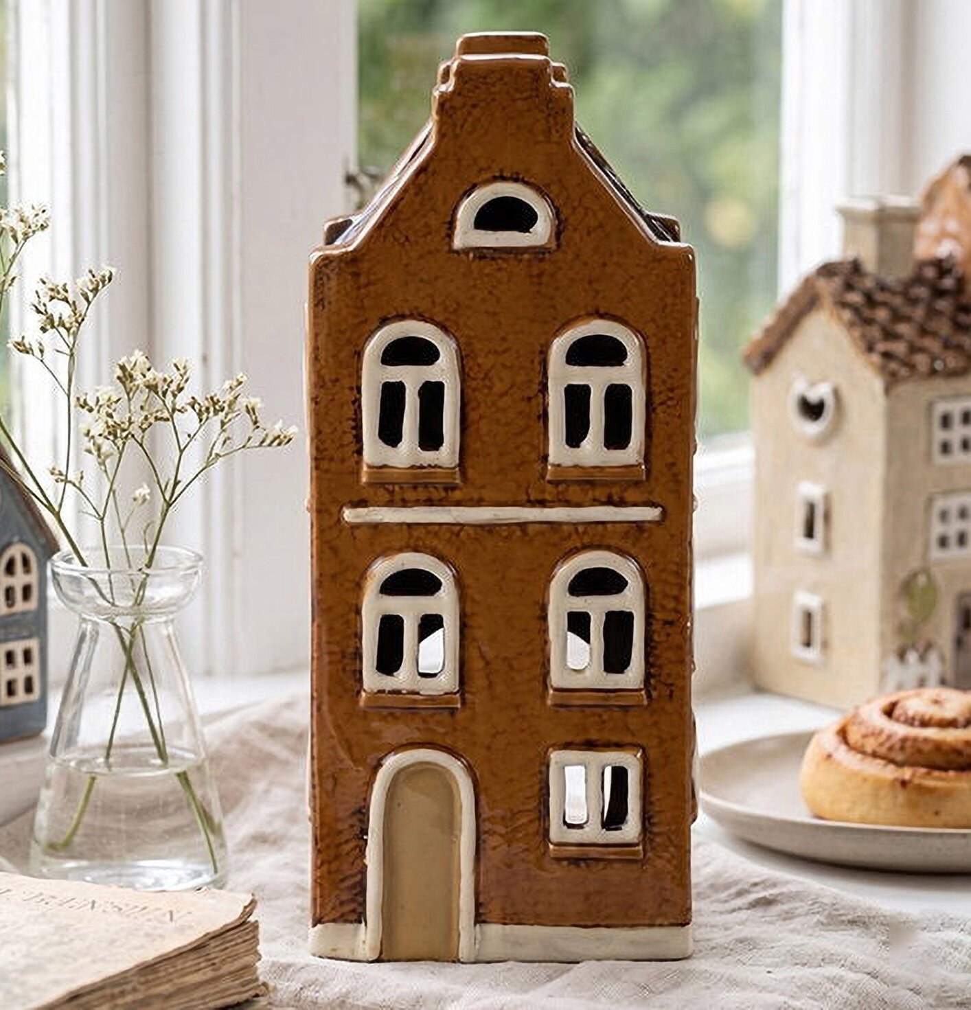 Ljuslykta Hus Brun Det Gamle Apotek Lyktor Endless Light Ljuslyktor