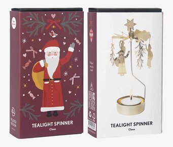 Bild på förpackning för värmeljuskarusell tomte Claus