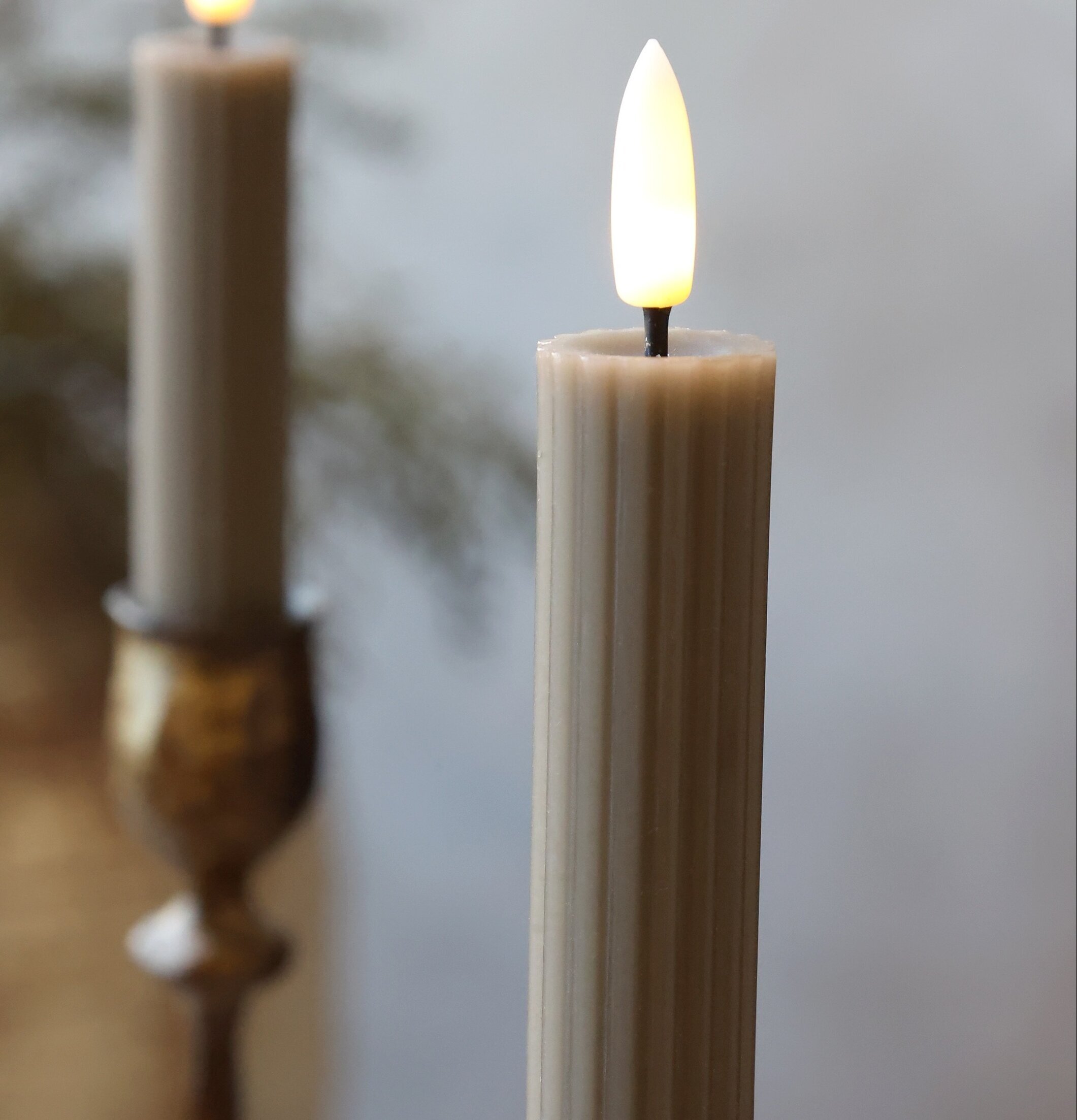 Kronljus LED Cenon Latte 2-pack 14 cm Chic Antique Stearinljus batteridrivna