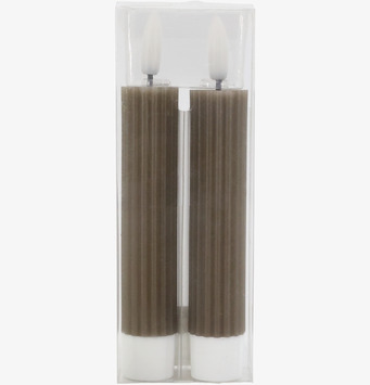 Foto: 2-pack LED-kronljus latte i plastförpackning