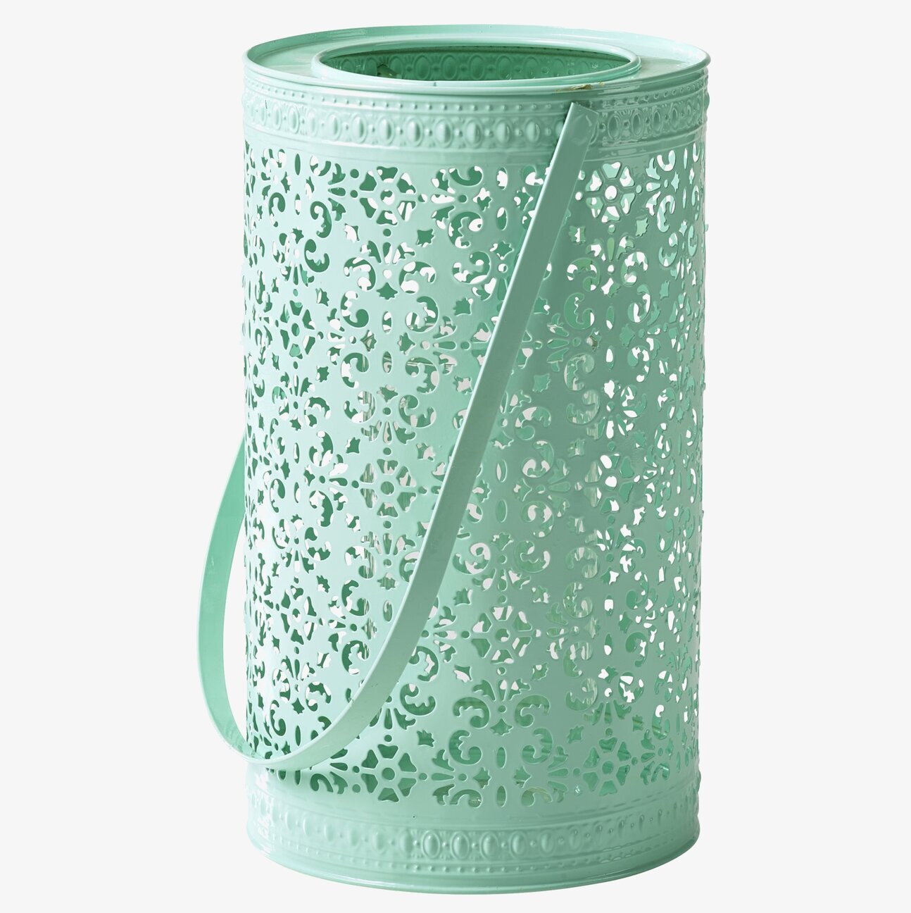 Lykta Garden Mint från Rice i perforerad mintgrön metall