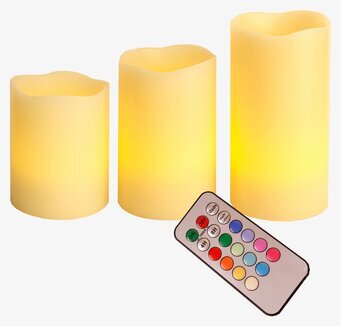 Bild av eleganta elektroniska ljus med fjärrkontroll