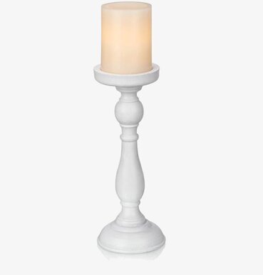 Bild av stilren ljusstake i vitt med elegant design