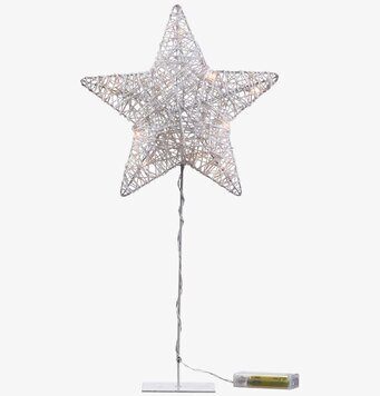 Bild av stjärnformad ljuslykta med LED-lampor