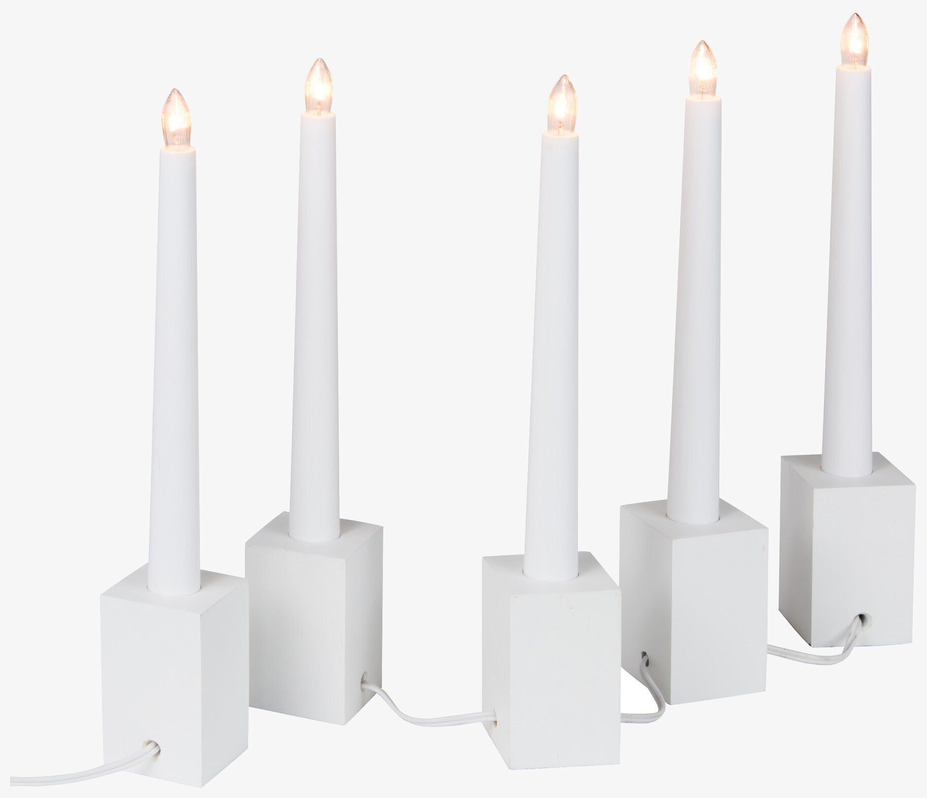 Bild av modern adventsljusstake med LED-ljus