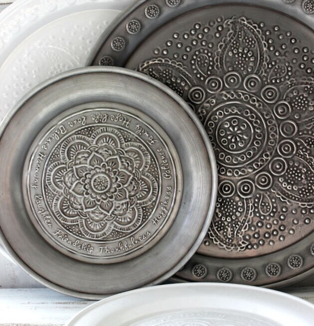 Fat Blooming Ø 30 cm från Majas Cottage med blommönster