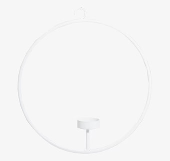 Bild av minimalistisk vit ljuslykta med hängande design