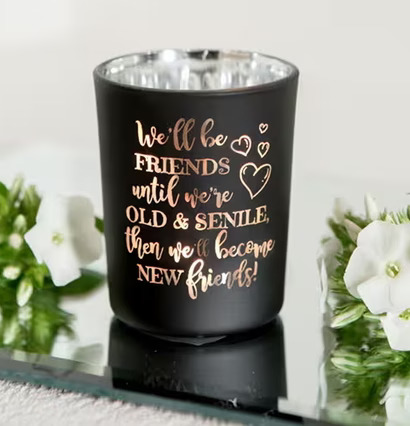 Ljuslykta Friends Svart/Silver från Majas Cottage i metall