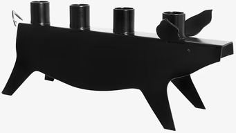 Foto av unik ljusstake inspirerad av en stiliserad gris