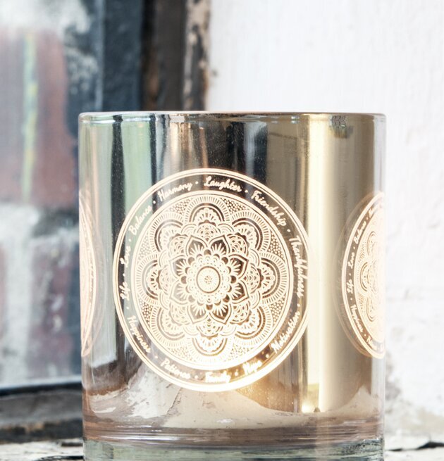 Ljus från Majas Cottage: Blooming/Paisley Flower i glas