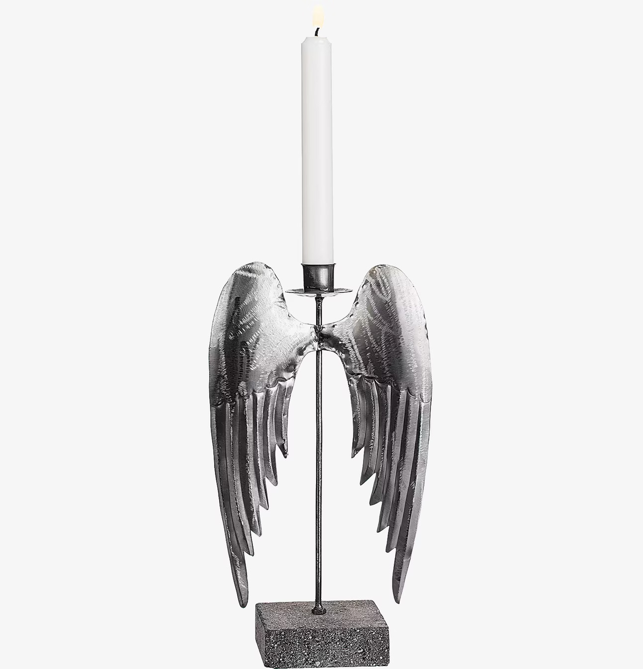 Bild av elegant ljushållare med metalliska vingar