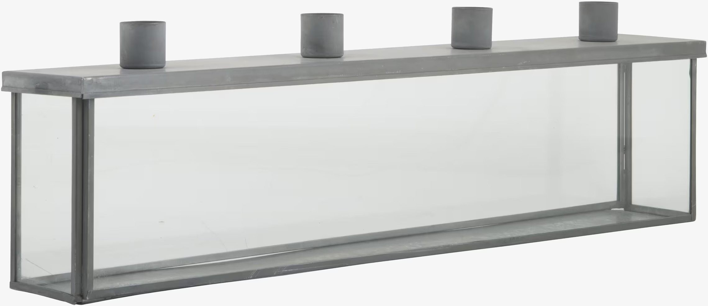 Ljusstake Adventsbox Grå från IB Laursen i metall och glas