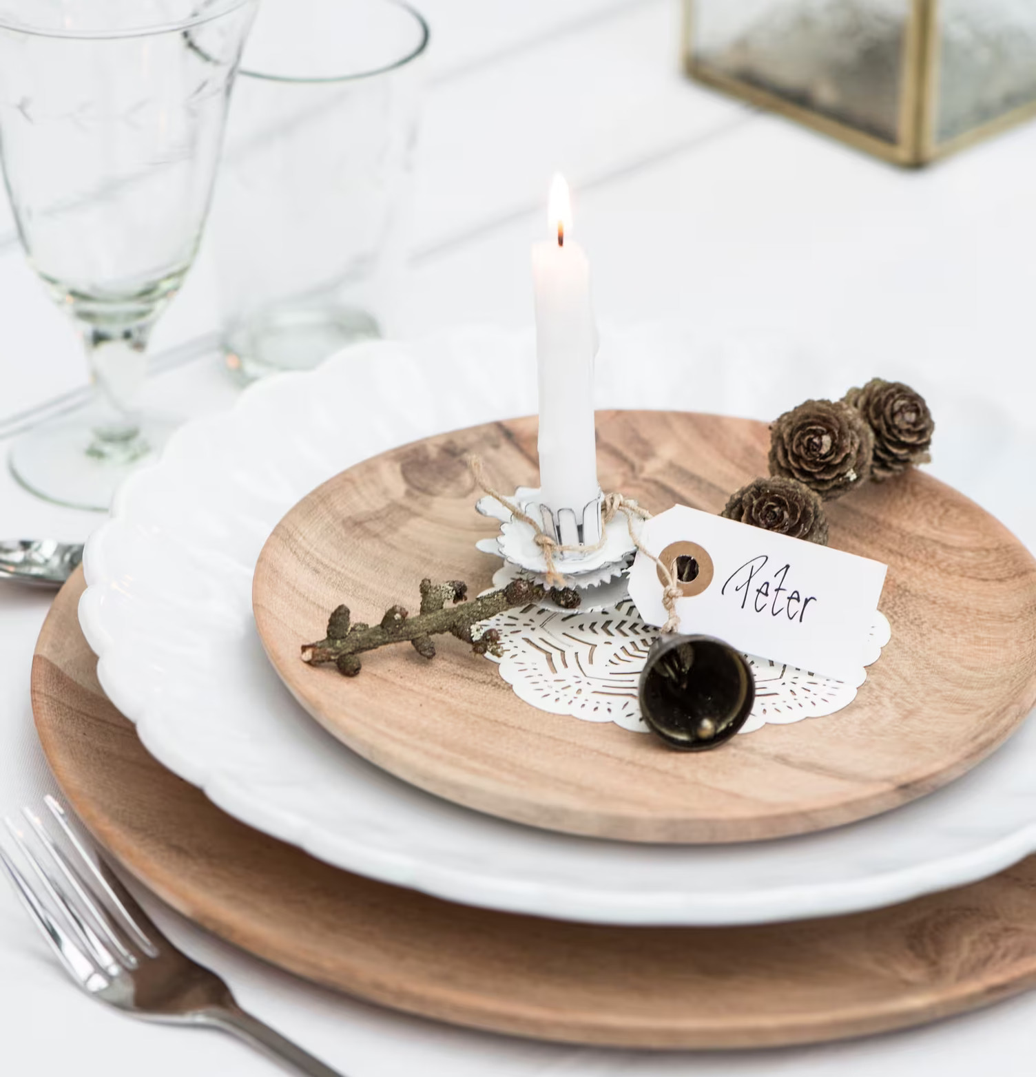 Elegant dukning med Ljusclips Svart från IB Laursen