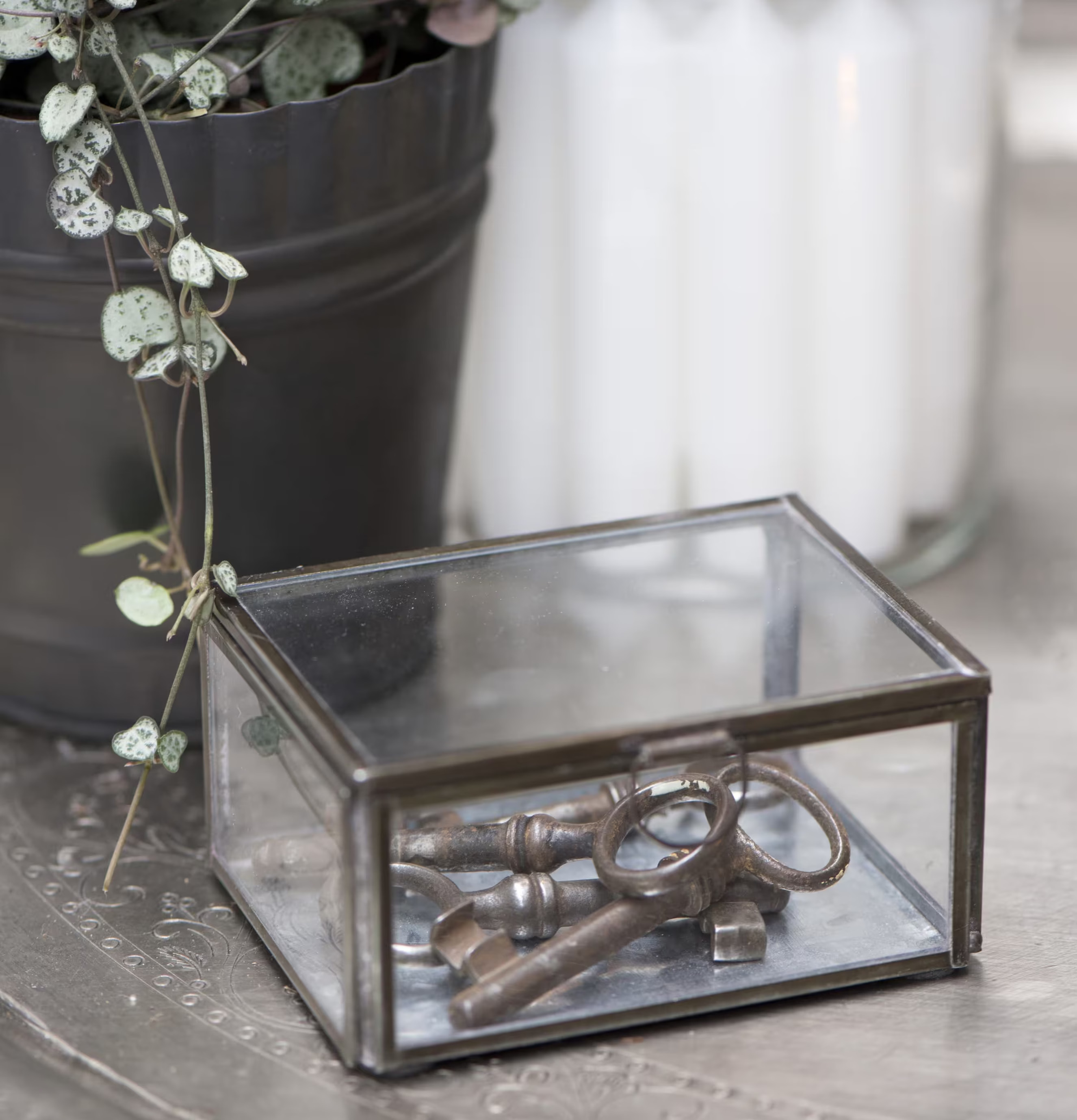 Ljusstake Glasburk från IB Laursen med dekorativa element