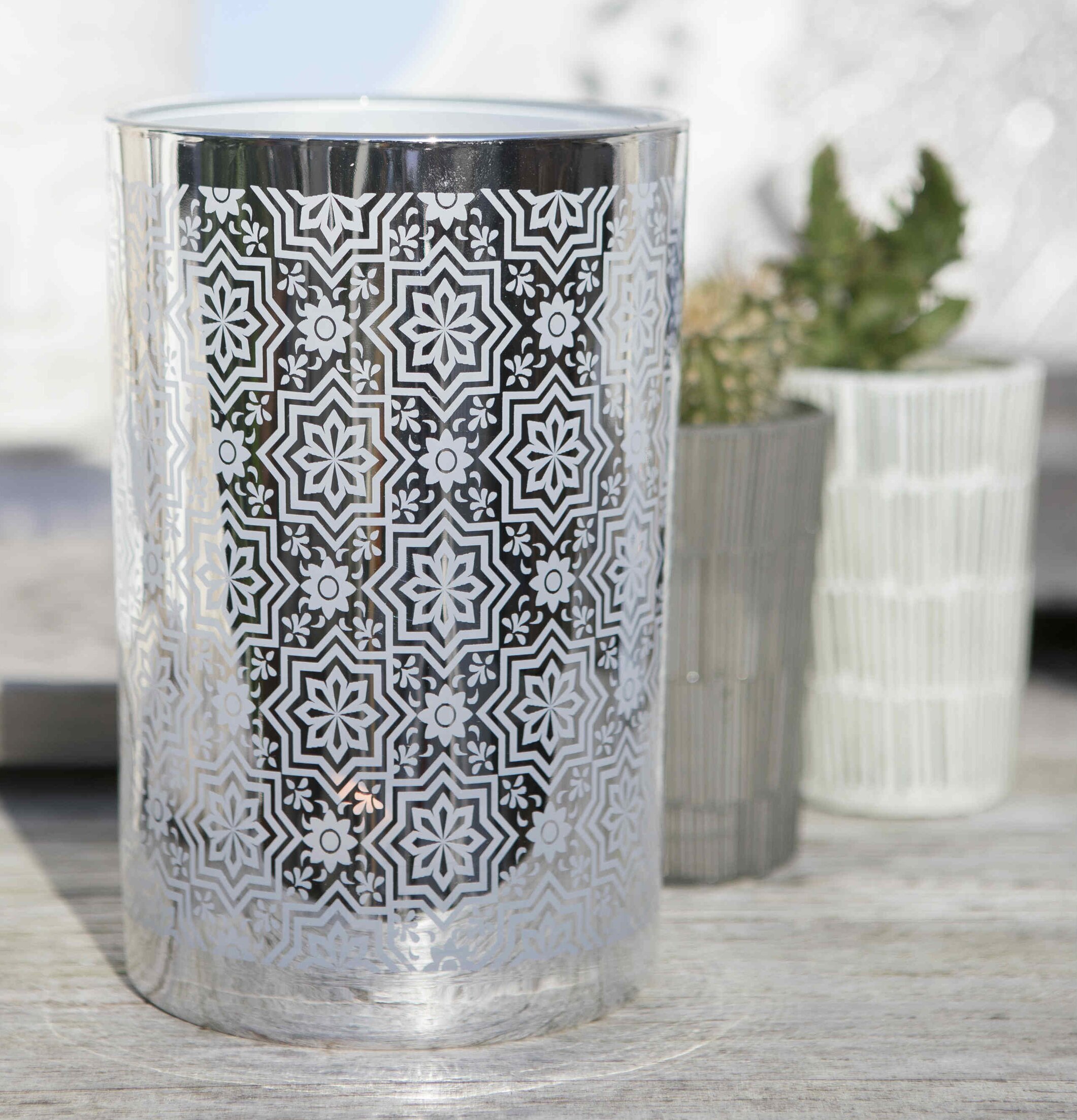 Maroccan Silver - Majas Cottage ljuslykta med marockanskt mönster