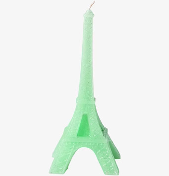 Bild av unikt grönt ljus i form av Eiffeltornet