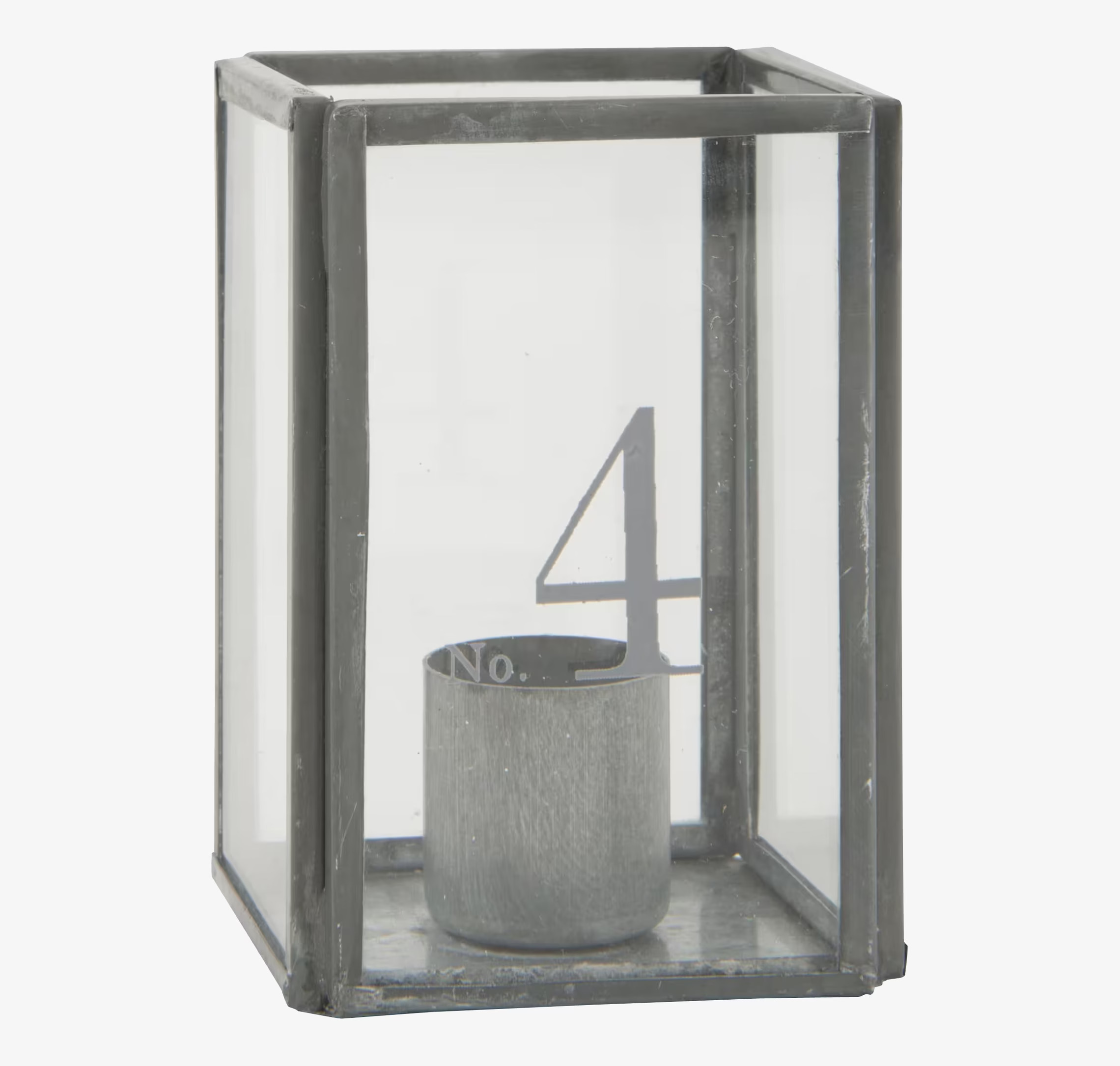 Bild av elegant adventsljusstake i zink och glas