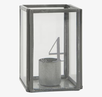 Bild av elegant adventsljusstake i zink och glas