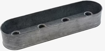 Bild av rustik adventsljusstake i metalliskt zink