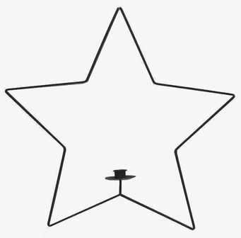 Bild av stilren ljuslykta med stjärndesign i grått