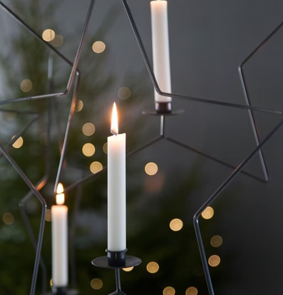 Bild av stilren ljusstake i form av en stjärna