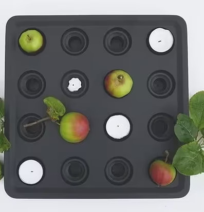 Bild av elegant ljuslykta med naturliga inslag