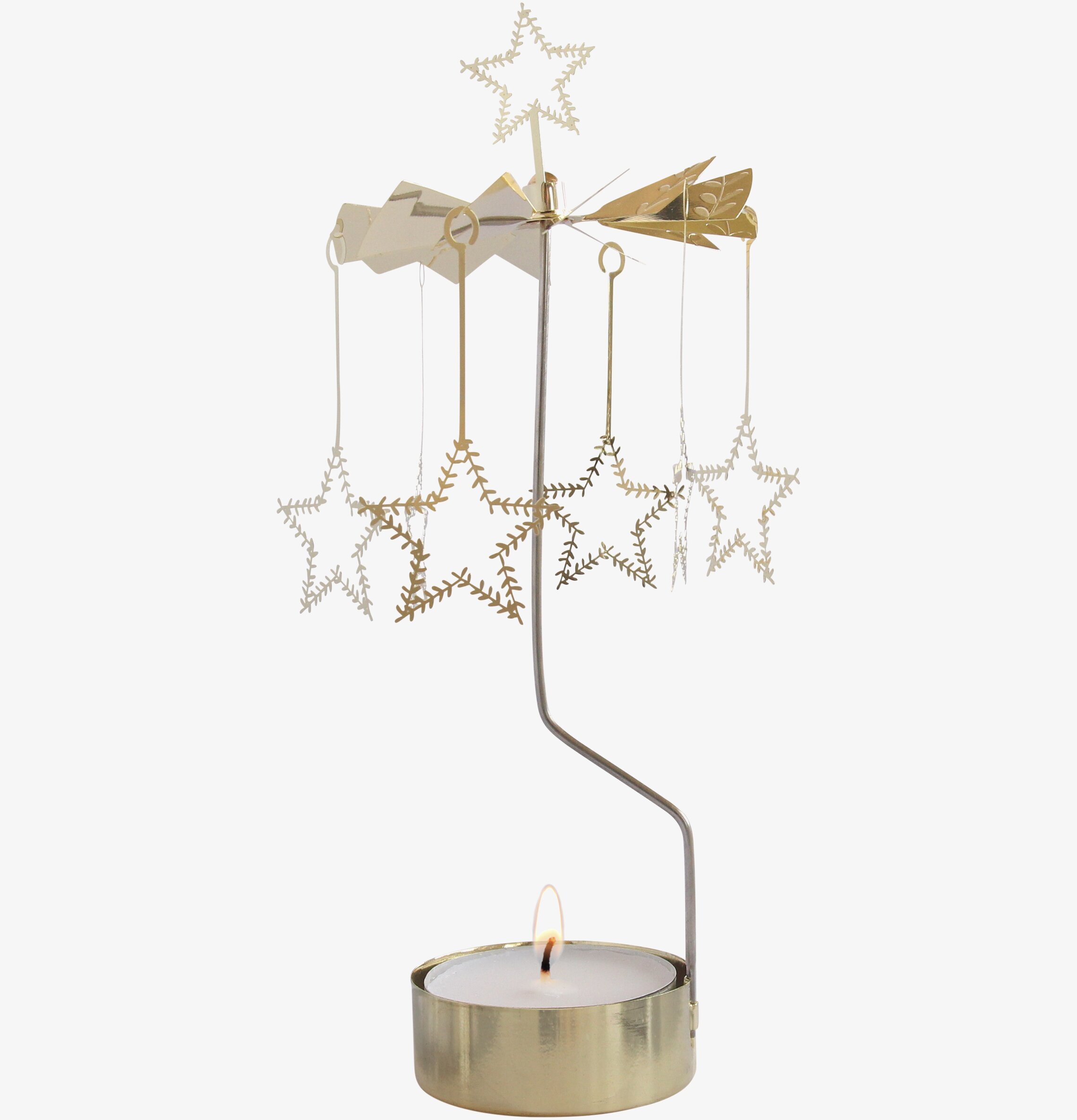 Bild av elegant ljusstake med roterande stjärnor