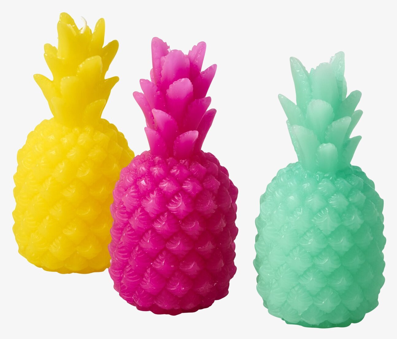 Ljus Pineapple Cerise från Rice i gul, cerise och turkos