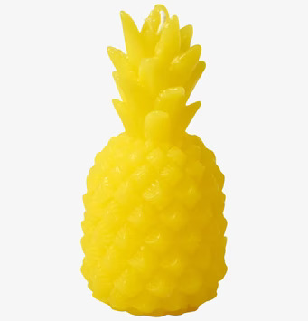 Bild av gul ananasformad ljuslykta med unik design