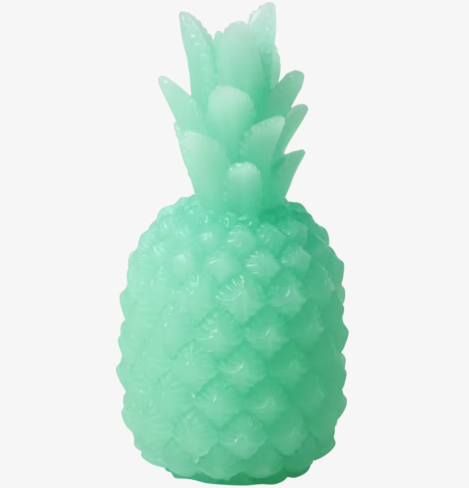 Ljus Pineapple Grön från Rice, dekorativt ananasformat ljus